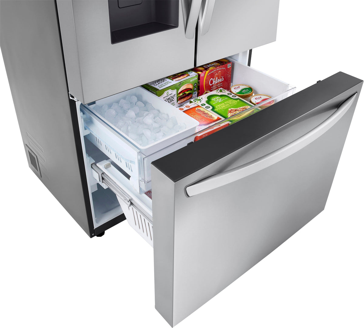 LG - 36-in Wide Counter-Depth MAX 25.5 Cu. Ft. French Door Smart Refrigerator with Dual Ice - Stainless Steel