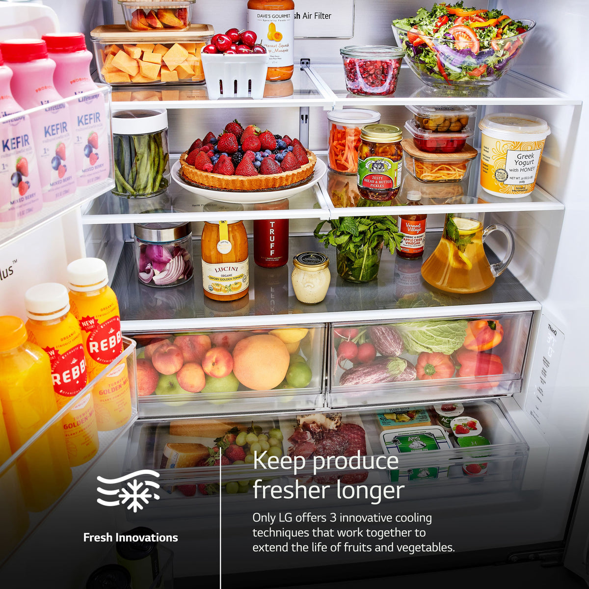 LG - 36-in Wide Counter-Depth MAX 25.5 Cu. Ft. French Door Smart Refrigerator with Dual Ice - Stainless Steel