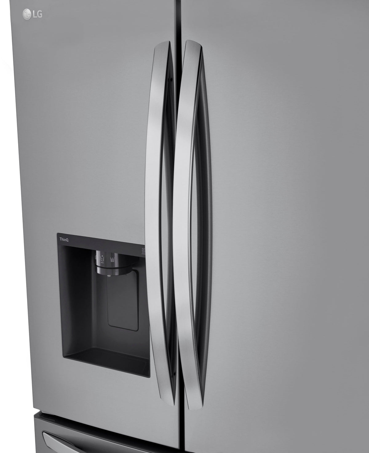 LG - 36-in Wide Counter-Depth MAX 25.5 Cu. Ft. French Door Smart Refrigerator with Dual Ice - Stainless Steel