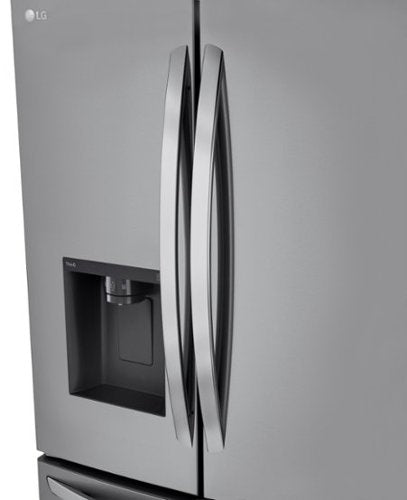 LG - 36-in Wide Counter-Depth MAX 25.5 Cu. Ft. French Door Smart Refrigerator with Dual Ice - Stainless Steel