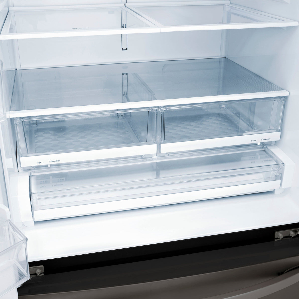 LG - 36-in Wide 27.7 Cu. Ft. French Door Smart Refrigerator with External Ice and Water - Black Stainless Steel