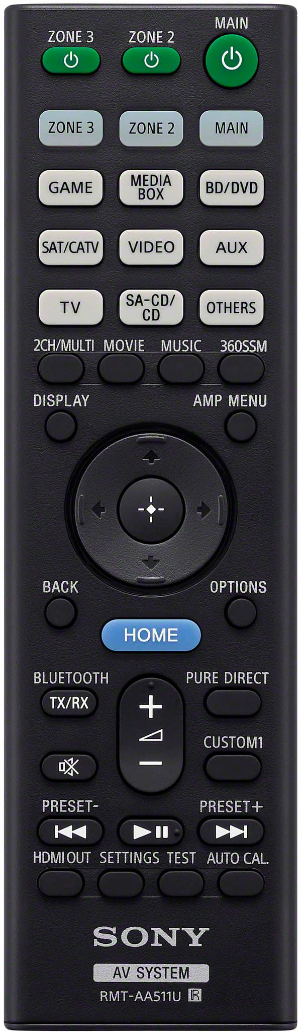 Sony - STR-AN1000 7.2 Channel Dolby Atmos & Dolby Vision 8K HDR Network A/V Receiver - Black