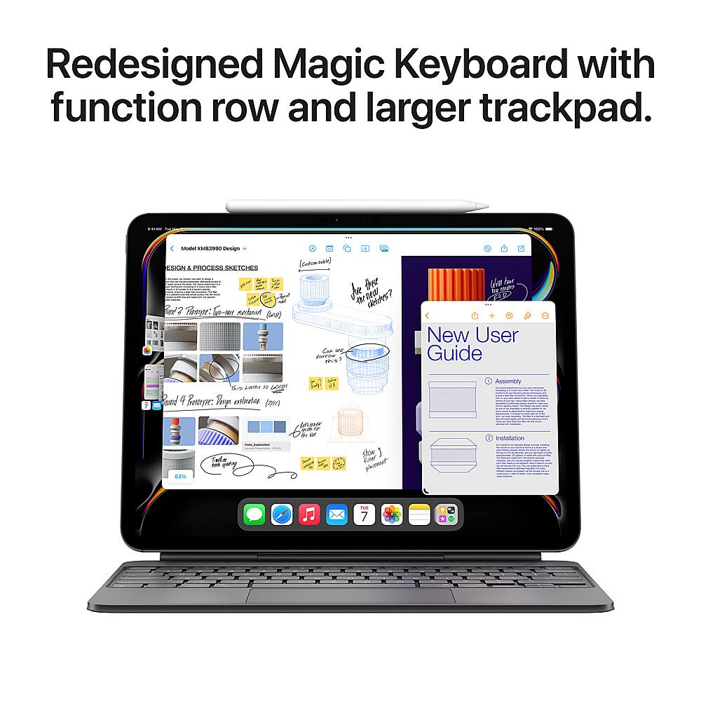 Apple - Geek Squad Refurbished Good - 11-inch iPad Pro M4 chip Built for Apple Intelligence Wi-Fi 2TB with OLED Nano Texture Glass - Silver