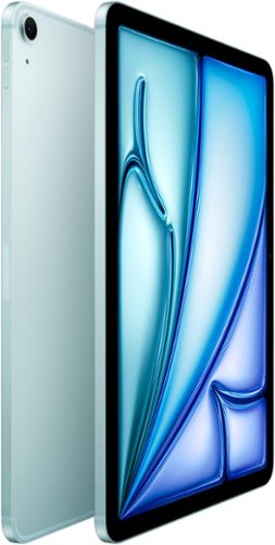 Apple - Geek Squad Certified Refurbished 11-inch iPad Air M2 chip Built for Apple Intelligence Wi-Fi + Cellular 256GB - Blue (Unlocked)