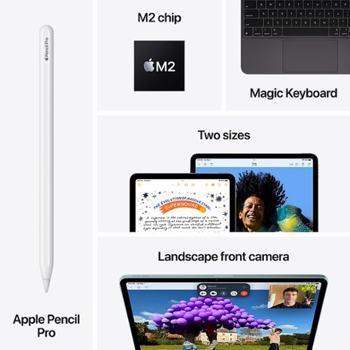 Apple - Geek Squad Certified Refurbished 11-inch iPad Air M2 chip Built for Apple Intelligence Wi-Fi + Cellular 256GB - Blue (Unlocked)