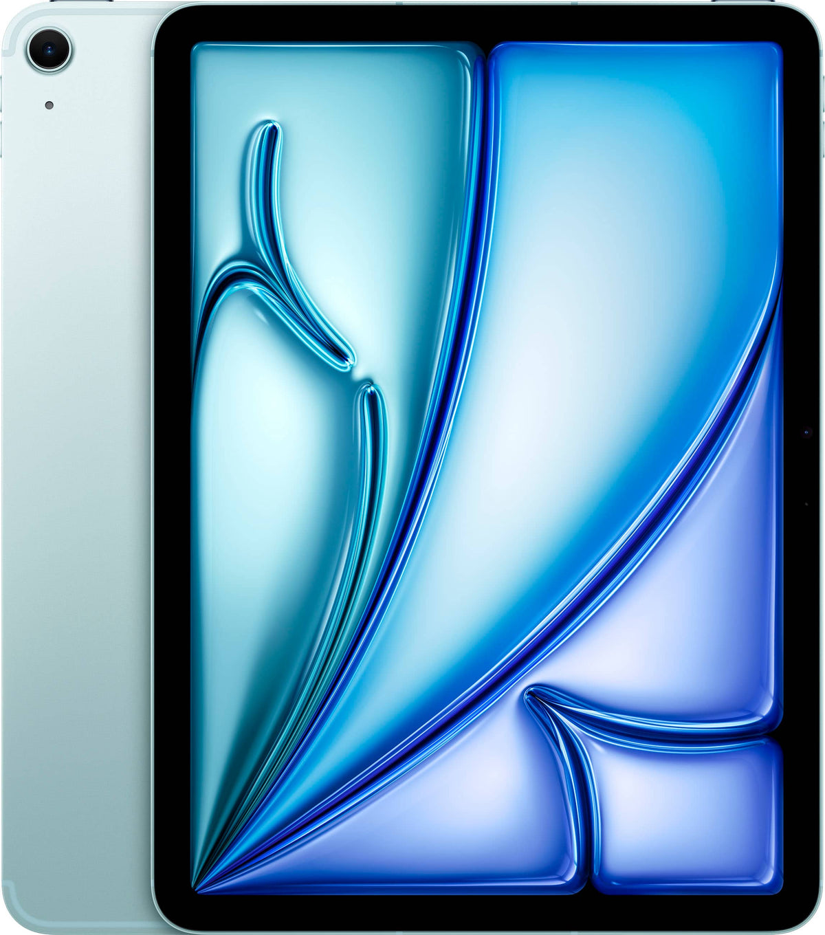 Apple - Geek Squad Certified Refurbished 11-inch iPad Air M2 chip Built for Apple Intelligence Wi-Fi + Cellular 512GB - Blue (Unlocked)