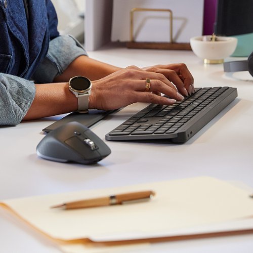 Logitech - MX Keys Combo for Business Full-size Wireless Scissor Keyboard and Mouse Bundle for Windows/Mac/Chrome/Linux - Graphite