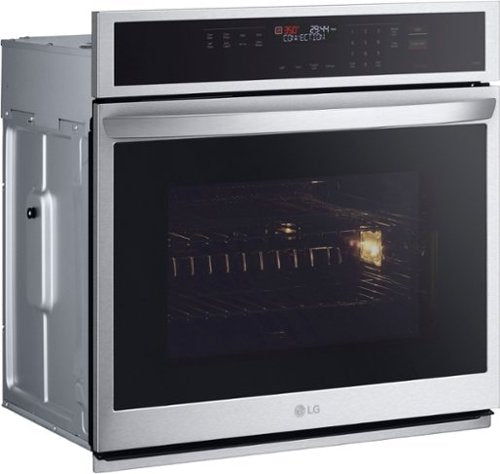 LG - 30" 4.7 Cu. Ft. Built-In Single Electric Convection Smart Wall Oven with Air Fry - Stainless Steel