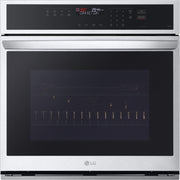 LG - 30" 4.7 Cu. Ft. Built-In Single Electric Convection Smart Wall Oven with Air Fry - Stainless Steel