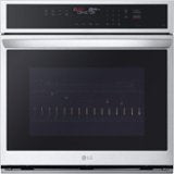 LG - 30" 4.7 Cu. Ft. Built-In Single Electric Convection Smart Wall Oven with Air Fry - Stainless Steel