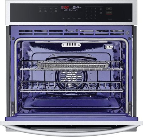 LG - 30" 4.7 Cu. Ft. Built-In Single Electric Convection Smart Wall Oven with Air Fry - Stainless Steel