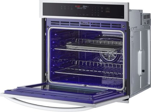 LG - 30" 4.7 Cu. Ft. Built-In Single Electric Convection Smart Wall Oven with Air Fry - Stainless Steel