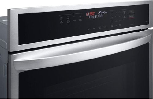 LG - 30" 4.7 Cu. Ft. Built-In Single Electric Convection Smart Wall Oven with Air Fry - Stainless Steel