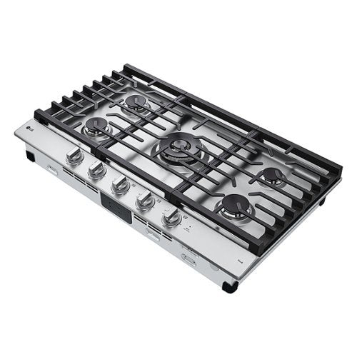 LG - 36-in Wide Built-In Smart Gas Cooktop with 5 Burners and EasyClean - Stainless Steel