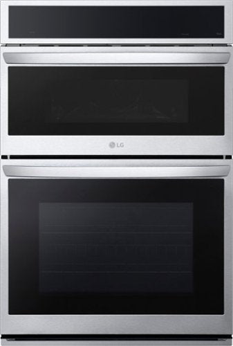 LG - 30-in Wide Smart Built-In Electric Convection Combination Wall Oven with Microwave and Steam Sous Vide - Stainless Steel