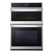 LG - 30-in Wide Smart Built-In Electric Convection Combination Wall Oven with Microwave and Air Fry - Stainless Steel