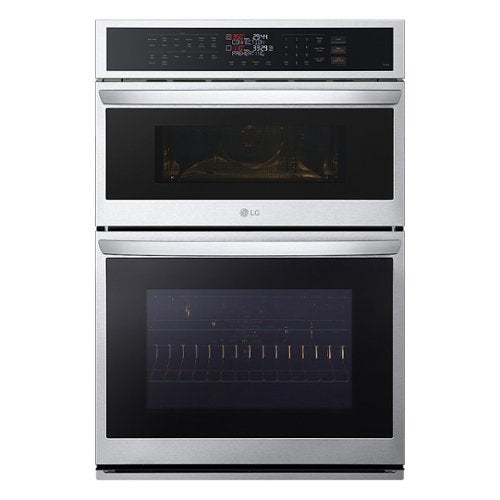 LG - 30-in Wide Smart Built-In Electric Convection Combination Wall Oven with Microwave and Air Fry - Stainless Steel