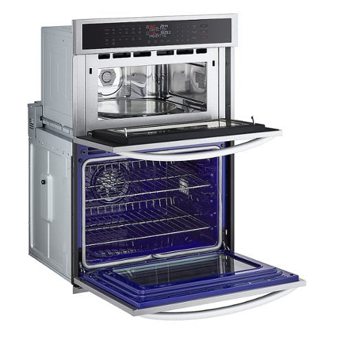 LG - 30-in Wide Smart Built-In Electric Convection Combination Wall Oven with Microwave and Air Fry - Stainless Steel