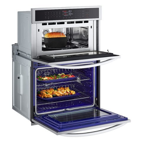 LG - 30-in Wide Smart Built-In Electric Convection Combination Wall Oven with Microwave and Air Fry - Stainless Steel