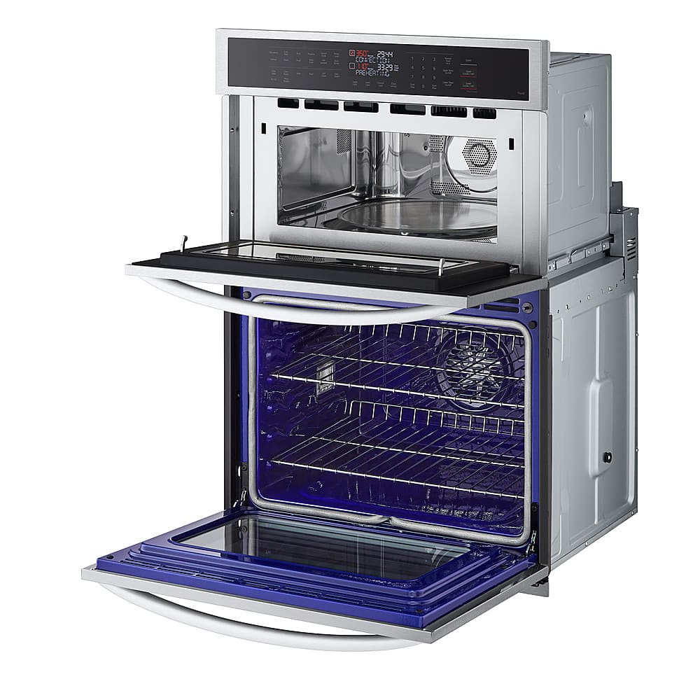 LG - 30-in Wide Smart Built-In Electric Convection Combination Wall Oven with Microwave and Air Fry - Stainless Steel