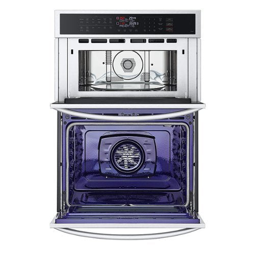 LG - 30-in Wide Smart Built-In Electric Convection Combination Wall Oven with Microwave and Air Fry - Stainless Steel