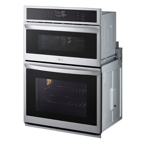 LG - 30-in Wide Smart Built-In Electric Convection Combination Wall Oven with Microwave and Air Fry - Stainless Steel
