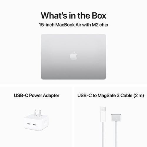 Apple - Geek Squad Certified Refurbished MacBook Air 15" Laptop - M2 chip - 8GB Memory - 512GB SSD - Silver