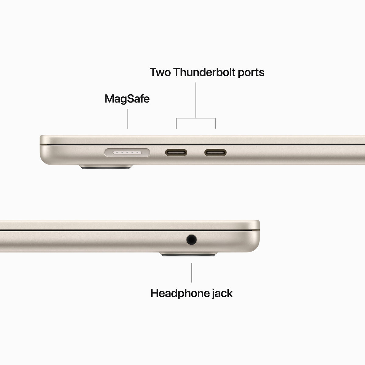 Apple - Geek Squad Certified Refurbished MacBook Air 15" Laptop - M2 chip - 8GB Memory - 256GB SSD - Starlight