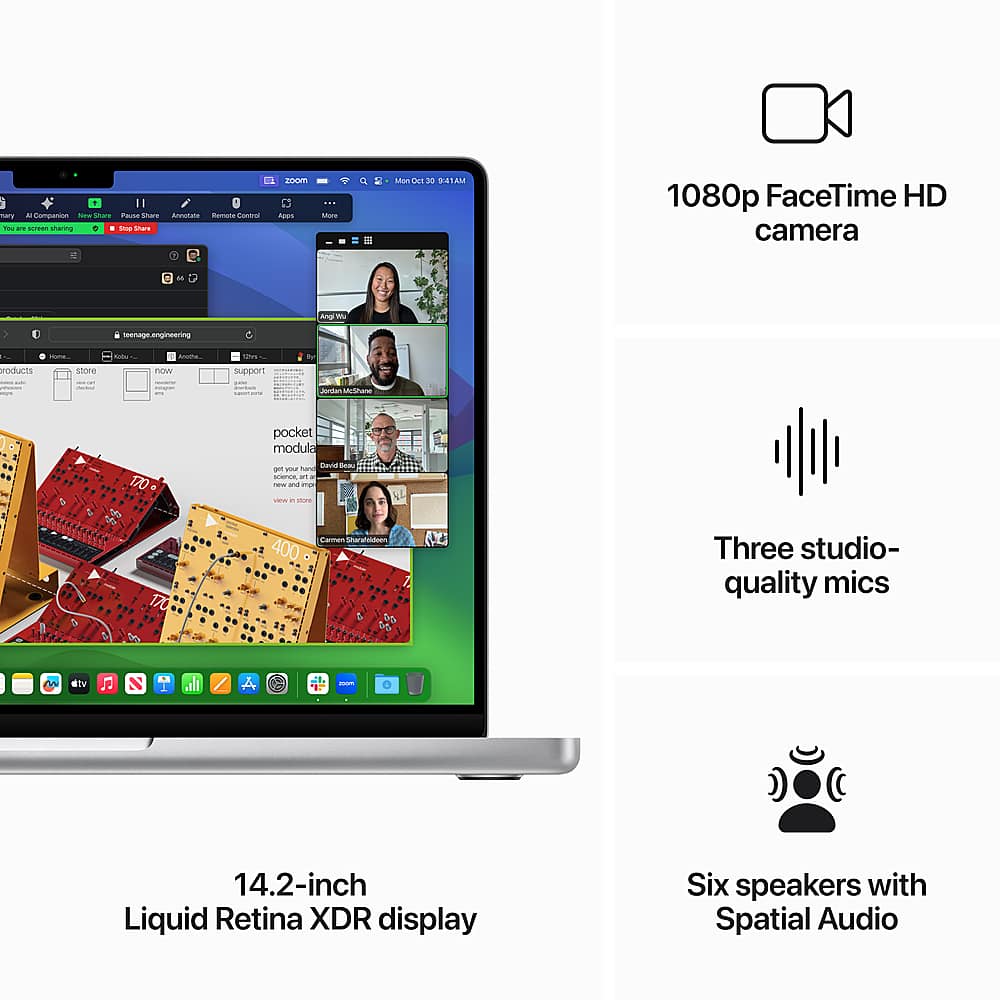 Apple - Geek Squad Certified Refurbished MacBook Pro 14" Laptop - M3 Pro chip - 18GB Memory - 14-core GPU - 512GB SSD - Silver
