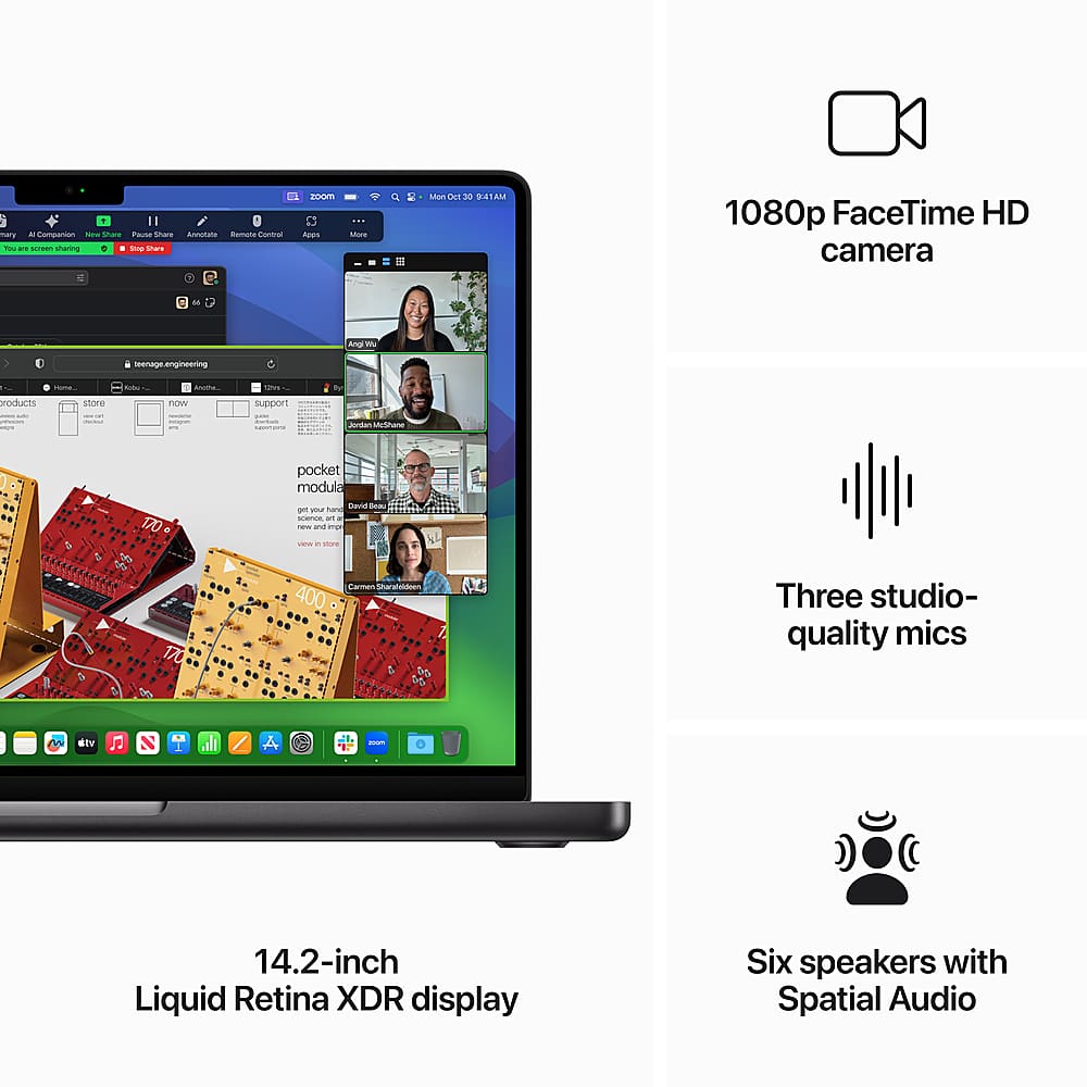 Apple - Geek Squad Certified Refurbished MacBook Pro 14" Laptop-M3 Max chip - 36GB Memory - 30-core GPU - 1TB SSD (Latest Model) - Space Black