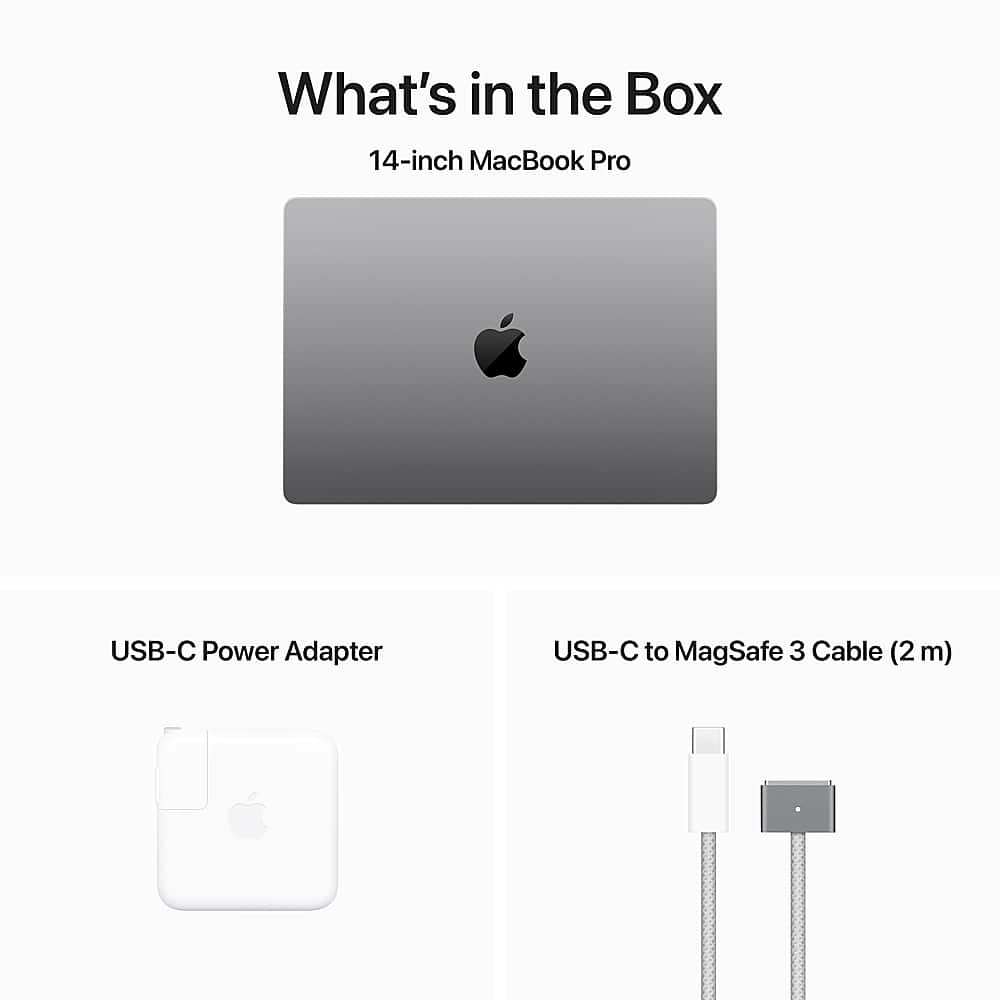 Apple - Geek Squad Certified Refurbished MacBook Pro 14" Laptop - M3 chip - 8GB Memory - 10-core GPU - 512GB SSD - Space Gray
