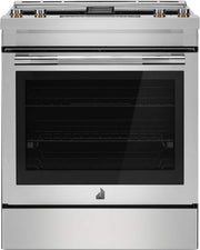 JennAir - 30 in. Wide 5 Elements RISE 6.2 Cu. Ft. Downdraft Slide-In Electric Convection Range with Dual-Choice Element - Stainless Steel