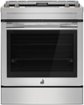 JennAir - 30 in. Wide 5 Elements RISE 6.2 Cu. Ft. Downdraft Slide-In Electric Convection Range with Dual-Choice Element - Stainless Steel