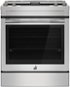 JennAir - 30 in. Wide 5 Elements RISE 6.2 Cu. Ft. Downdraft Slide-In Electric Convection Range with Dual-Choice Element - Stainless Steel