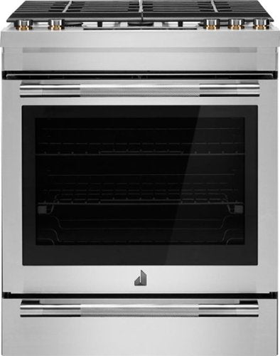 JennAir - 30 in. Wide 5 Burner 5.8 Cu. Ft. Slide-In Gas Convection Range with Self-cleaning and Air Fry - Stainless Steel