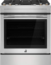 JennAir - 30 in. Wide 4 Burner 6.2 Cu. Ft. Slide-In Dual Fuel Convection Range with Self-Cleaning and Air Fry - Stainless Steel