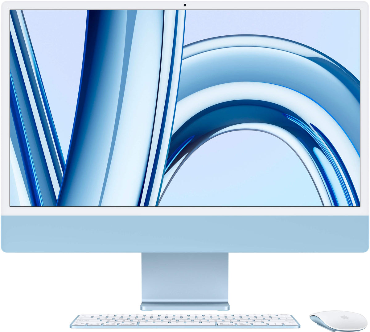 Apple - iMac 24" All-in-One - M3 chip 8-Core - 16GB Memory - 512GB - Blue