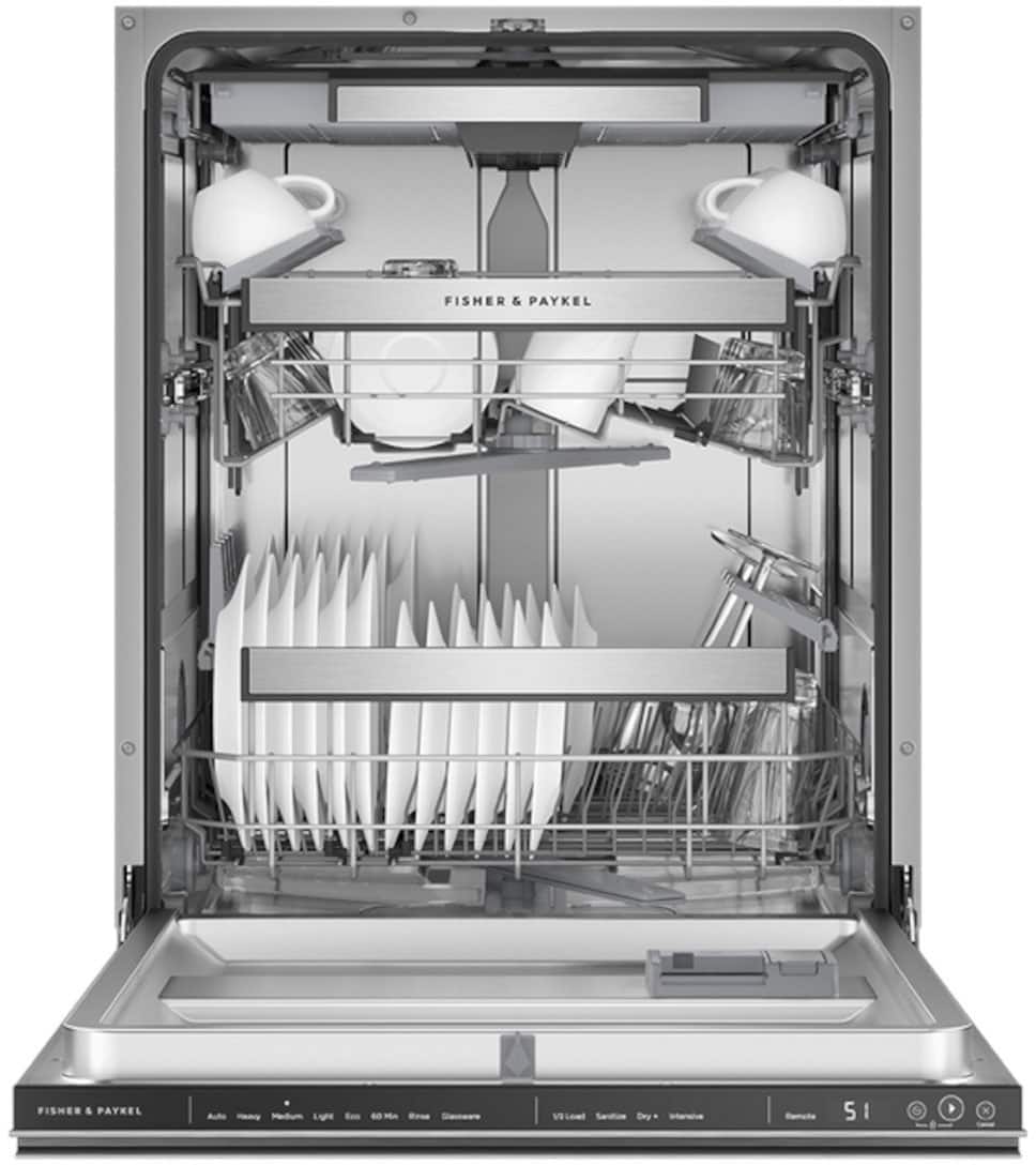 Fisher & Paykel - 24-in Top Control Built-in Dishwasher - Stainless Steel