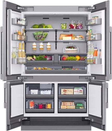 Dacor - 48 in. Wide 27.7 Cu. Ft. 4-Door Flex French Door Built-In Smart 48" Refrigerator with Precise Cooling - Custom Panel Ready