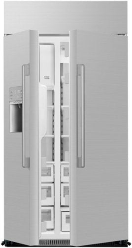 Dacor - 42 in. Wide 24.0 Cu. Ft. Side-by-Side Built-In Refrigerator with Precise Cooling and External Water & Ice Dispenser - Stainless Steel
