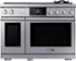 Dacor - 48 in. Wide 6 Burner Transitional 8.8 Cu. Ft. Slide-In Dual Fuel Four-Part Pure Convection Range with GreenClean - Silver Stainless Steel