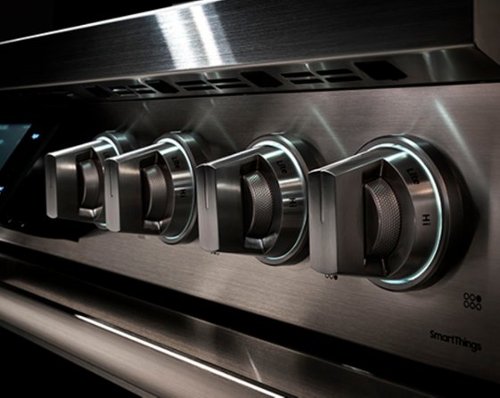 Dacor - 48 in. Wide 6 Burner Transitional 8.8 Cu. Ft. Slide-In Dual Fuel Four-Part Pure Convection Range with GreenClean - Silver Stainless Steel
