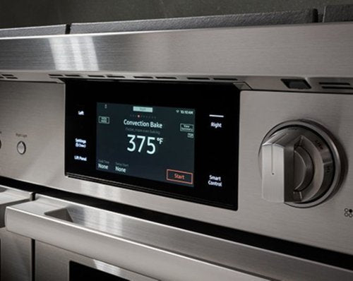 Dacor - 48 in. Wide 6 Burner Transitional 8.8 Cu. Ft. Slide-In Dual Fuel Four-Part Pure Convection Range with GreenClean - Silver Stainless Steel