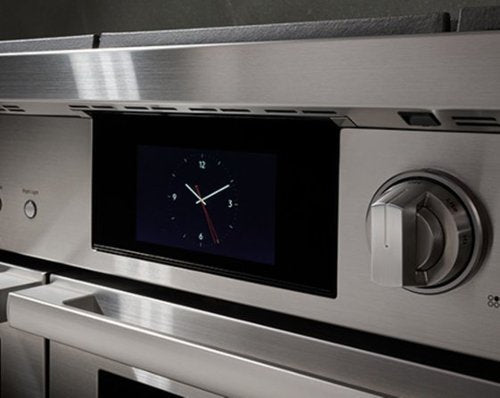 Dacor - 48 in. Wide 6 Burner Transitional 8.8 Cu. Ft. Slide-In Dual Fuel Four-Part Pure Convection Range with GreenClean - Silver Stainless Steel