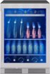 Zephyr - Presrv 24 in. 7-Bottle and 108-Can Single Zone Beverage Cooler - Stainless Steel/Glass