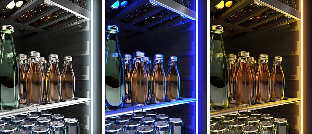 Zephyr - Presrv 24 in. 7-Bottle and 108-Can Single Zone Beverage Cooler - Stainless Steel/Glass