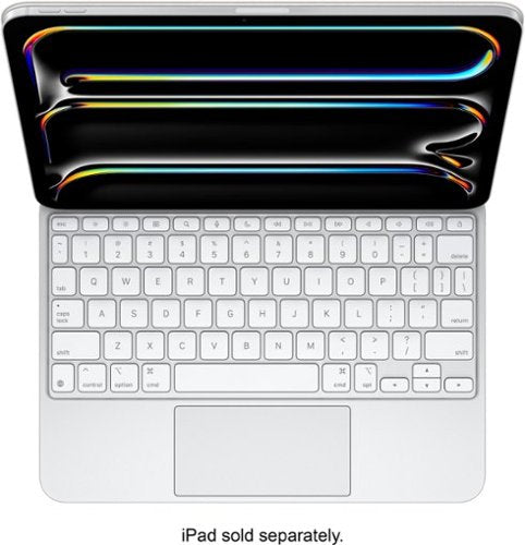 Apple - Geek Squad Certified Refurbished Magic Keyboard for iPad Pro 11‑inch (M4 and M5) - White