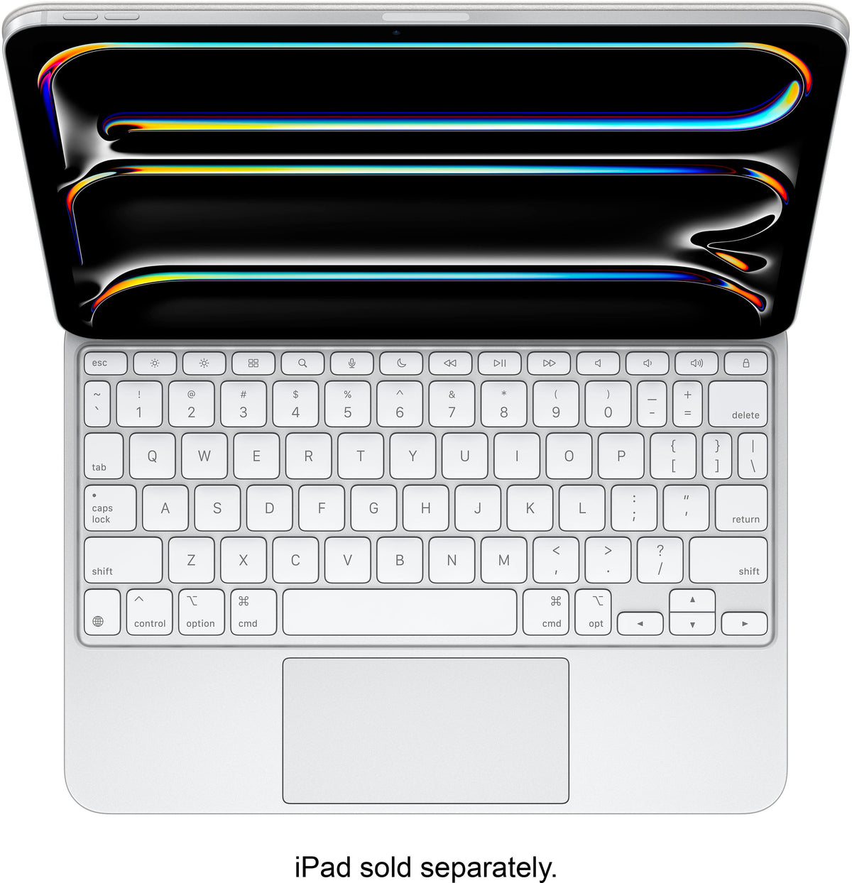 Apple - Geek Squad Certified Refurbished Magic Keyboard for iPad Pro 11‑inch (M4 and M5) - White