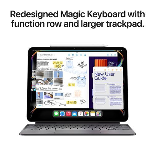Apple - Geek Squad Certified Refurbished Magic Keyboard for iPad Pro 13‑inch (M4 and M5) - Black