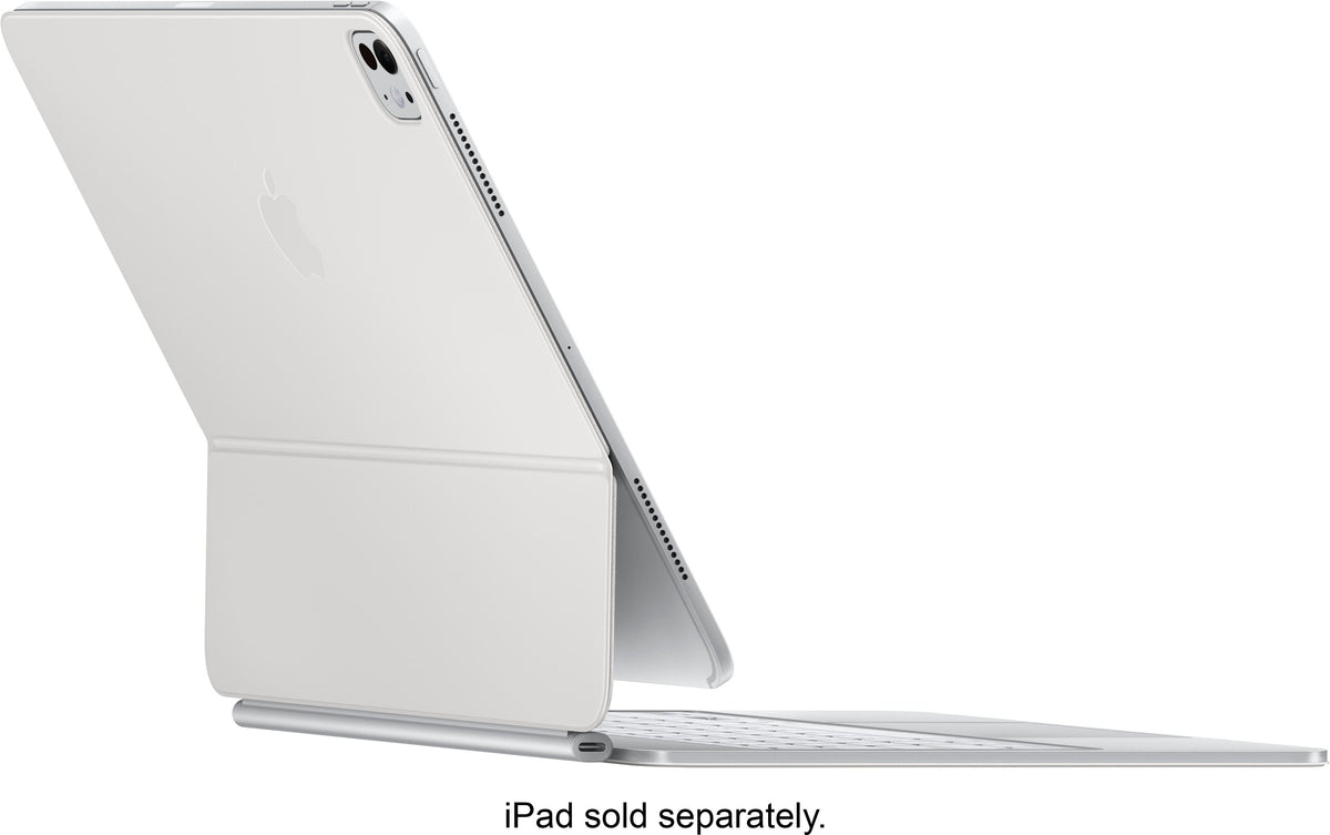 Apple - Geek Squad Certified Refurbished Magic Keyboard for iPad Pro 13‑inch (M4 and M5) - White